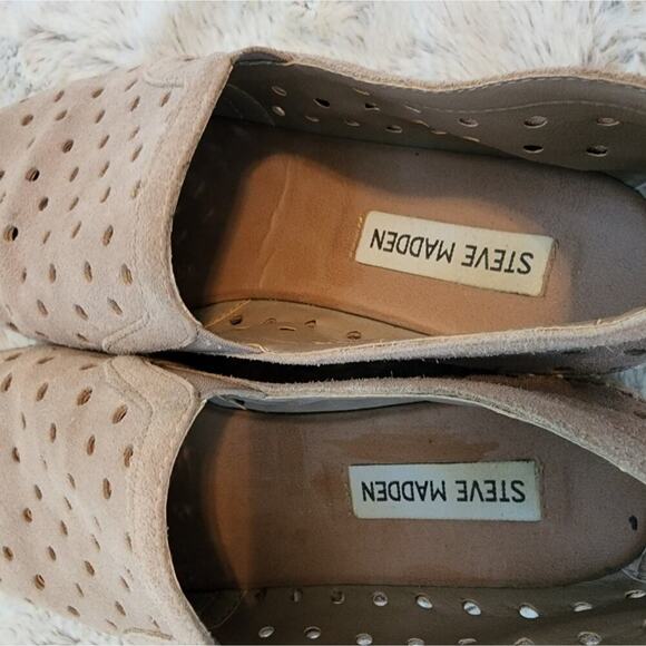 STEVE MADDEN BEIGE SUEDE LOAFER SIZE 7 - Picture 7 of 12
